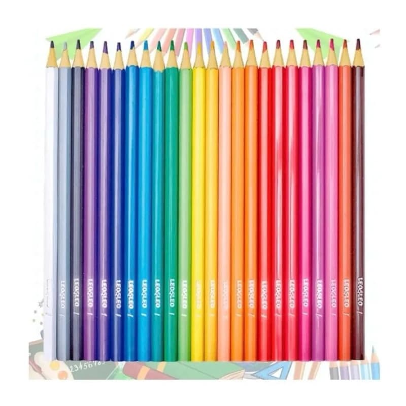 Lapis De Cor 12 Cores Flexivel Resina Plastica Leo&leo- 1, 2 e 3 UNIDADES