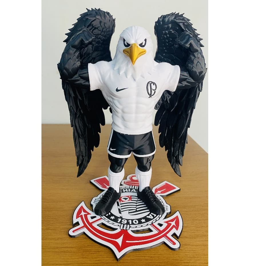 Mascote Gavião Corinthians Timão Decoração Colecionável Presente