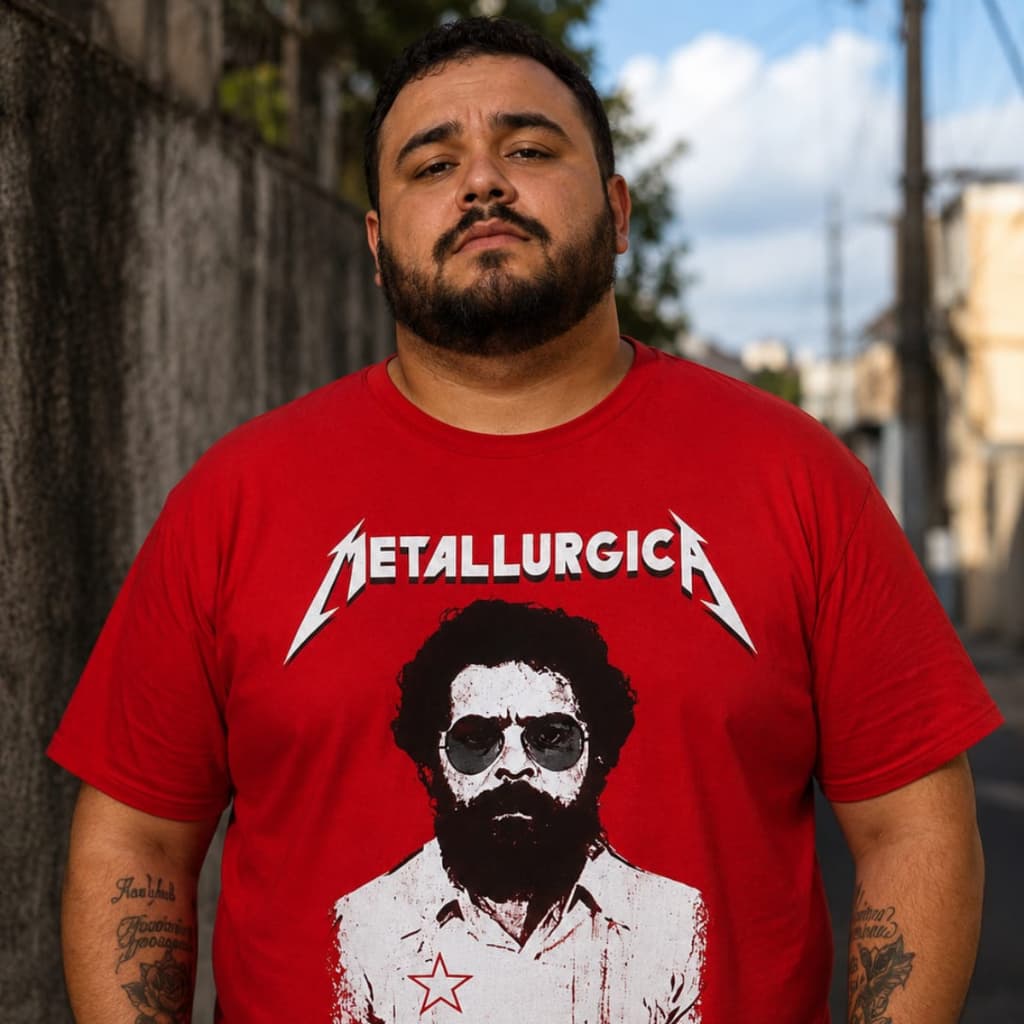 Camiseta Plus Size lula Metalurgica G1 Ao G5 camisa masculina Grande top