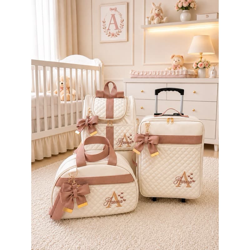 KIT BOLSAS PERSONALIZADAS COM MALA DE RODINHAS