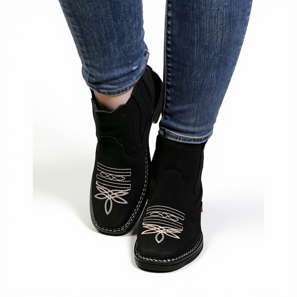 Botina Feminina Estilo Country 👢 Bordada | Do 34 ao 40