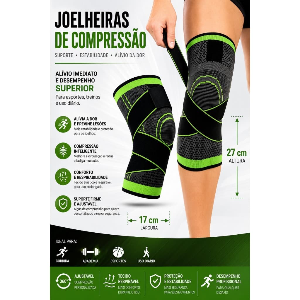 Joelheiras de Compressão Ortopédica Alivia Dor Firme Knee Support MWKS 6906 para Esportes e Corrida