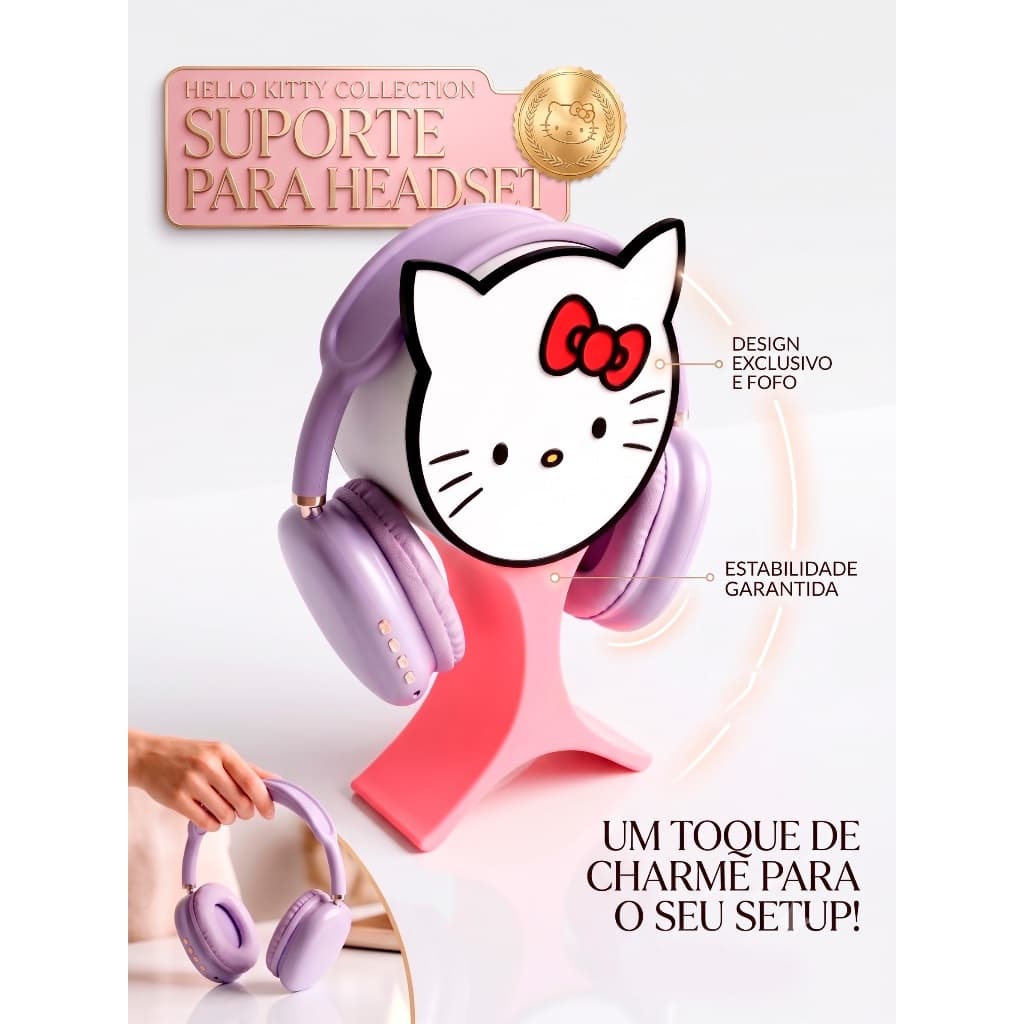 Suporte para Handset Hello Kitty: Estilo e Praticidade. Exclusivo! Lançamento! ENVIO EM 24H.