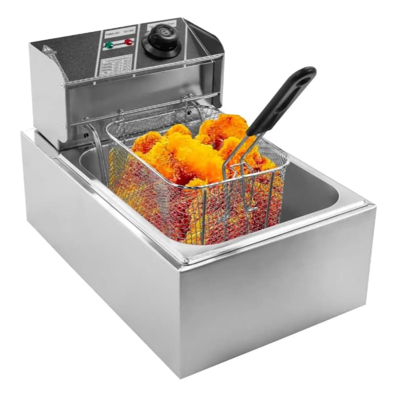 Fritadeira Industrial Elétrica 6-10 Litros 1 Cuba Inox