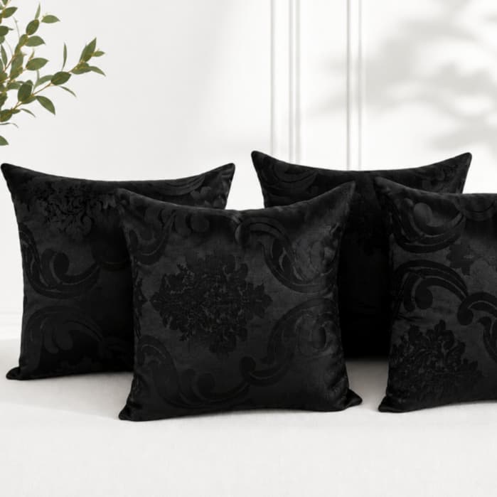 4 Capas de Almofada 40x40 Jacquard Luxo Alto Relevo Sofá Poltrona Decoração