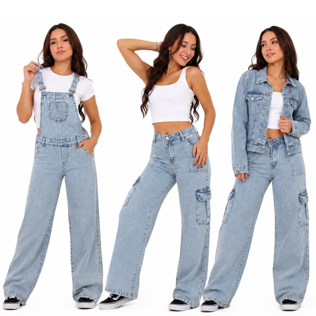 Roupa Juvenil Feminina Marmorizada Jeans Cargo Jaqueta Jardineira Calça Shorts Tam 10 ao 16