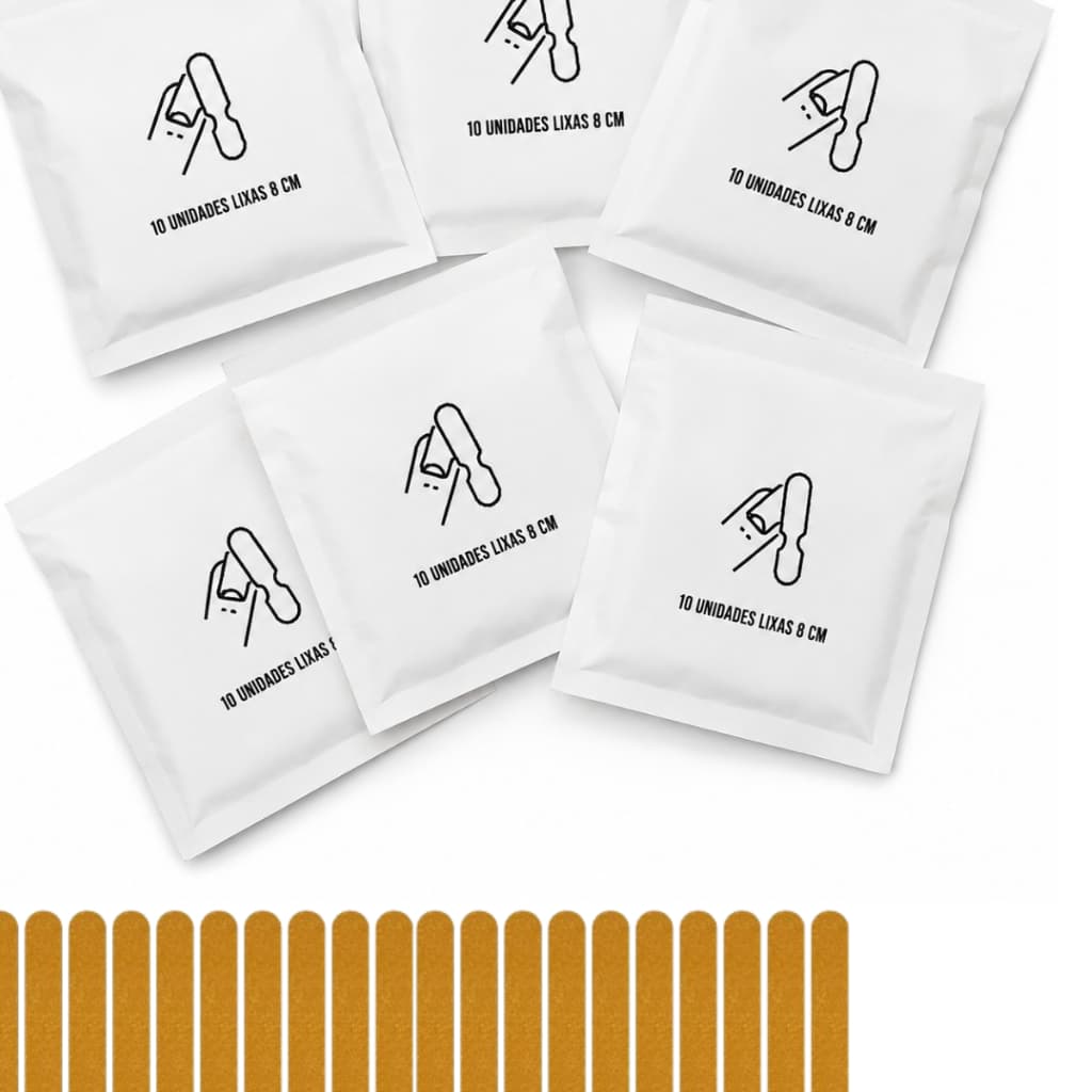 Kit 10 Unidades Lixa De unha Profissional Cuidado e beleza Manicure