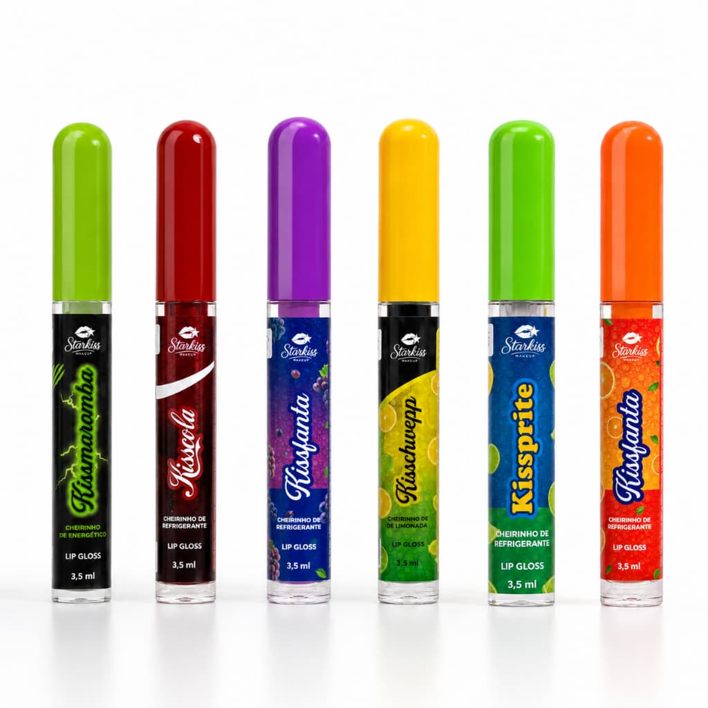 Brilho Labial Hidratante Líquido Lip Gloss Saborizado com Ácido Hialurônico Confortável - Promoção !