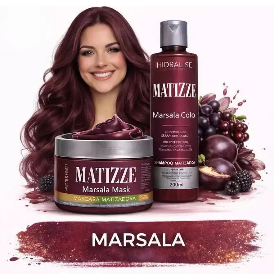 Kit Shampoo & Máscara Matizze Color Marsala Hidralise - Sem Amônia