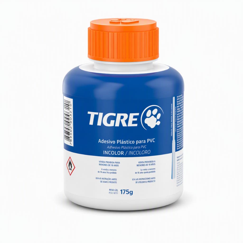 Tigre Cola Adesivo Para PVC E Plástico Incolor Cano 175g Tubos