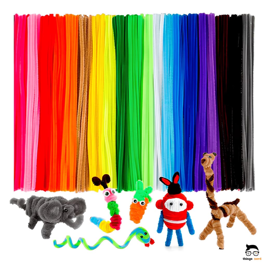 Kit 400un Hastes De Chenille Colorido Limpador Cachimbo Flexível 30cm Decoração Arame Encapado