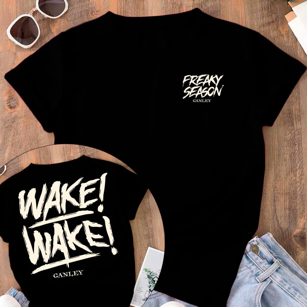 Camiseta Oversized Wake Wake Ganley Academia Lançamento Unissex 100% Algodão