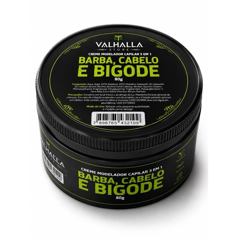 Pasta Cera para Barba, Cabelo e Bigode 80g – Efeito seco | Aroma Amadeirado Suave