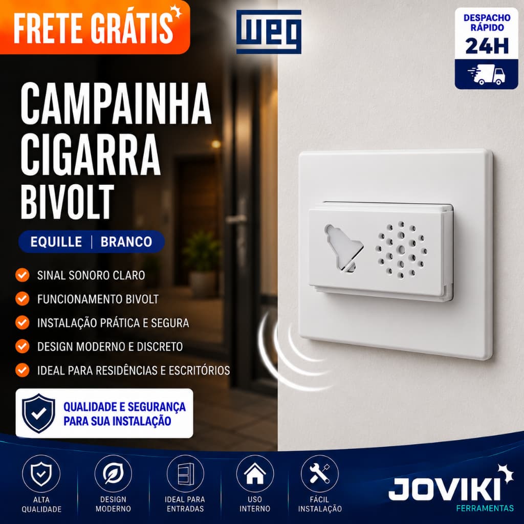 Campainha Cigarra Bivolt Equille BCO - Weg