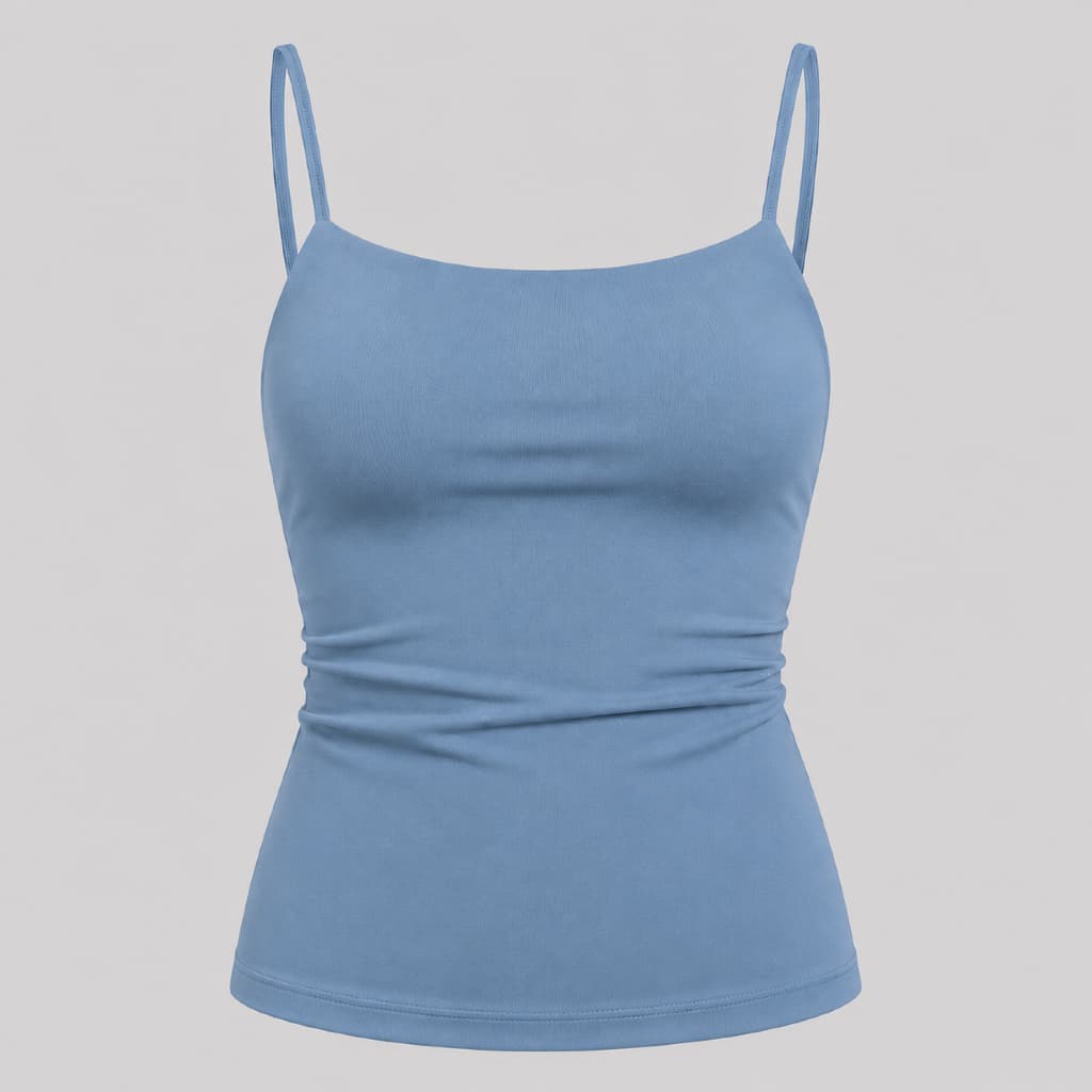 Blusa Regata Feminina Alca Fina Poliamida Dupla Sem Bojo Modeladora Básica Academia Casual Poliamida Premium