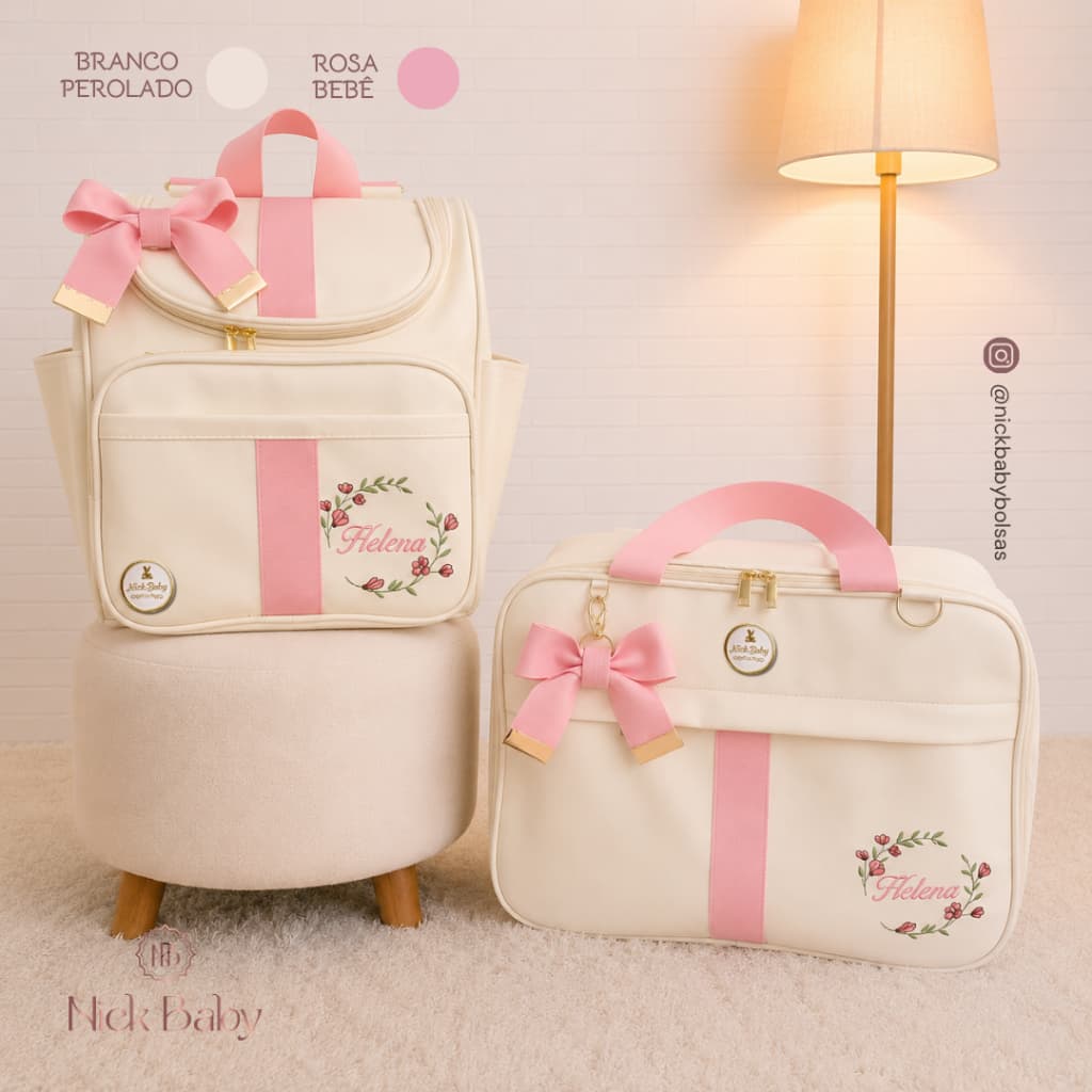 KIT MALA DE MATERNIDADE LUXO COM 2 PEÇAS PERSONALIZADO