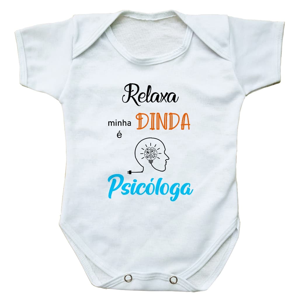 body bebe roupinha infantil relaxa minha dinda é psicologa presente profissão bore bori