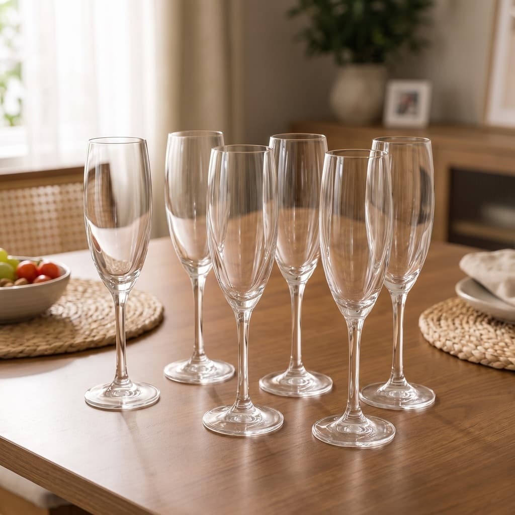 Kit 6 Taças Cristal Sidera 220ml Vidro Transparente Elegante Brinde Festa