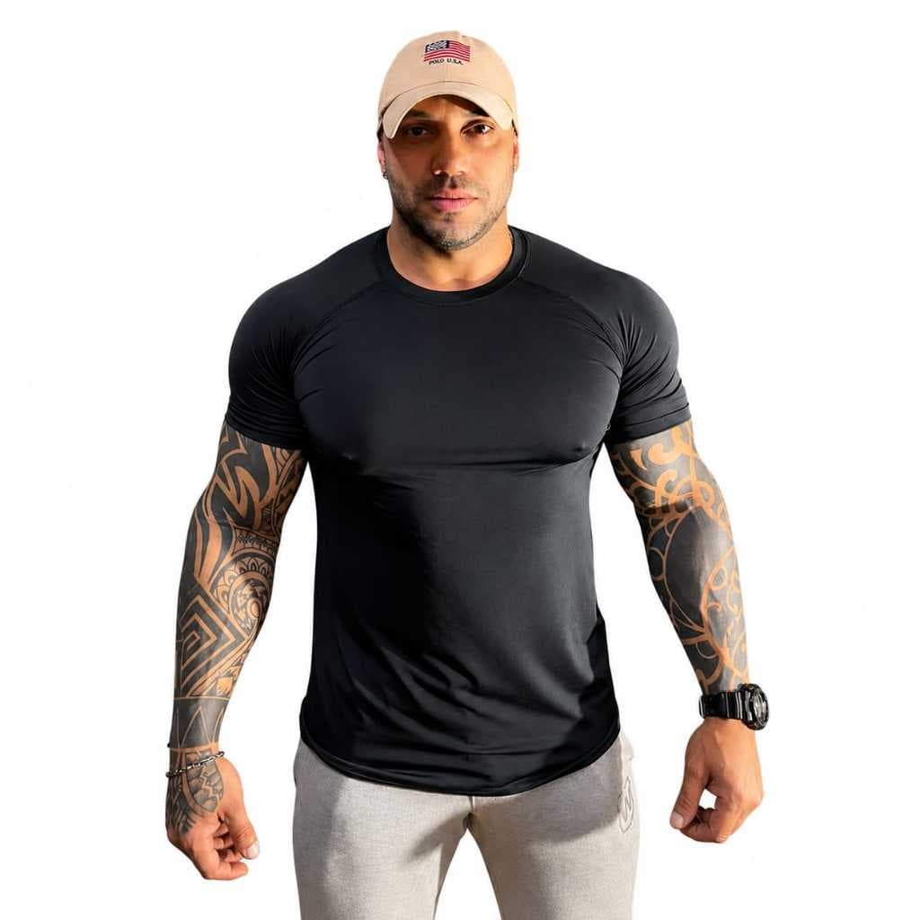 camisa masculina para treinos dry fit premium camisa de compressão