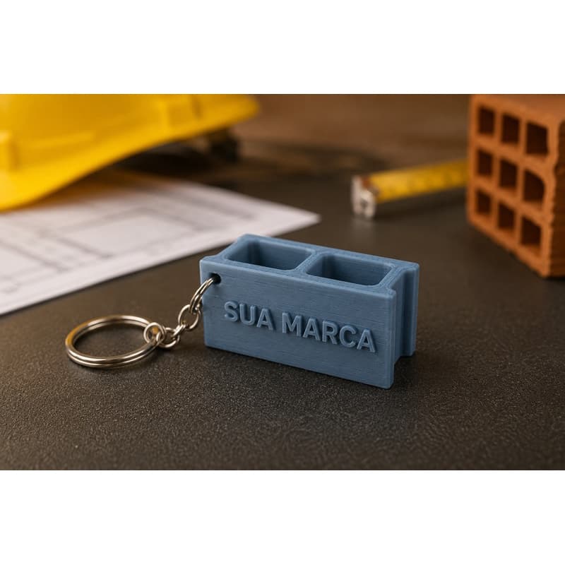 Chaveiro Corporativo Personalizado para Construtoras | Kit com 30 ou 50 Unidades