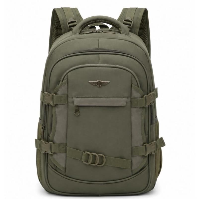 Mochila de Lona Reforçada  Capacidade para Notebook Trabalho Faculdade Viagem