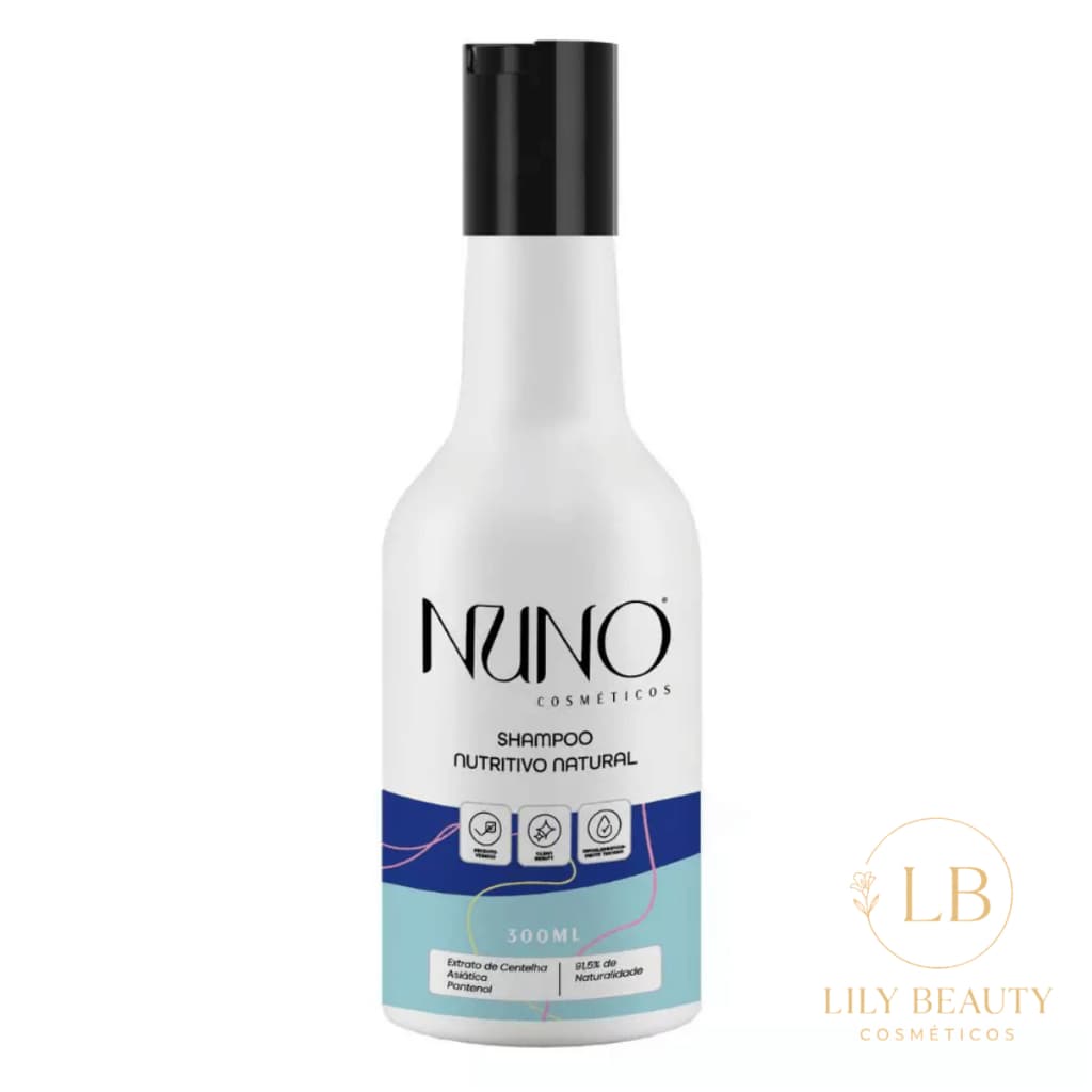 Shampoo Nutritivo Natural com Extrato de Centelha Asiática e Pantenol 300ml Nuno