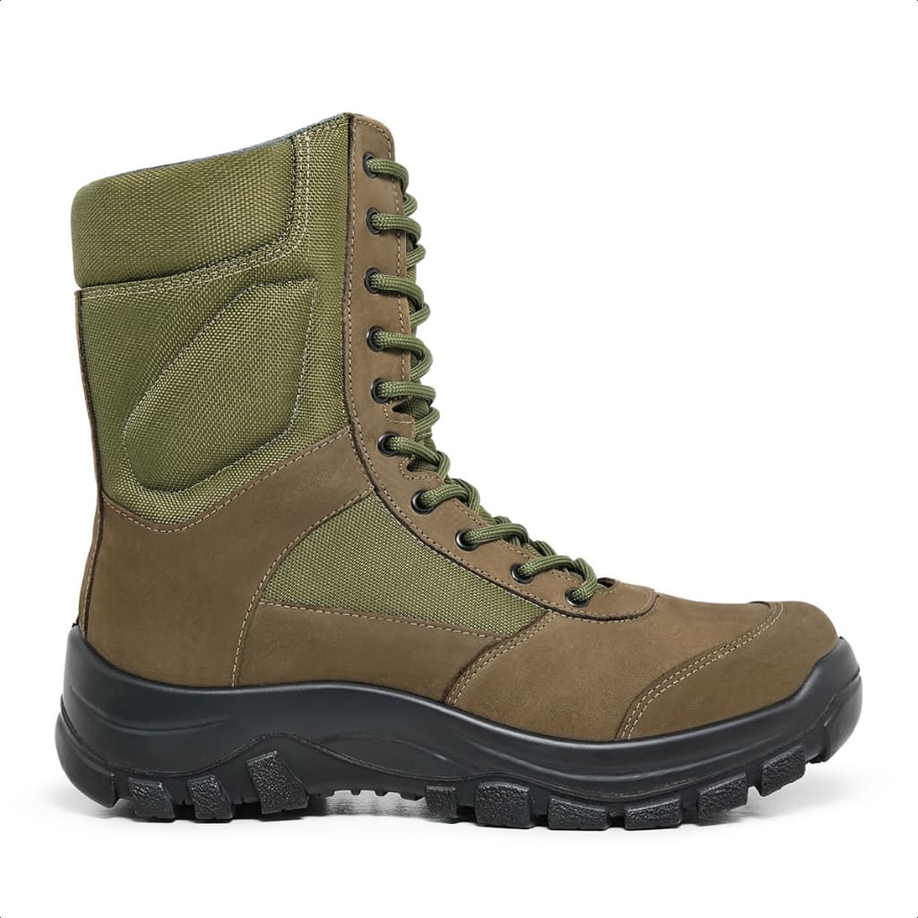 Bota Coturno Militar Sniper em Couro - Verde Selva (CMA/CMN)
