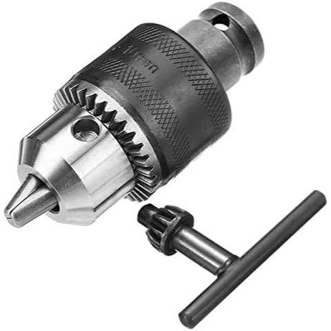 Adaptador Chave De Impacto Para Furadeira Mandril 10mm Rosca Fina 3/8 Com Chave T Sextavado