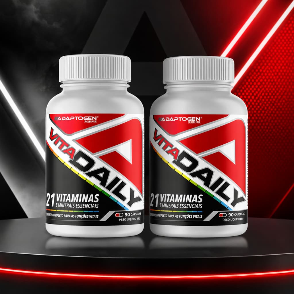 Kit 2x Vita Daily Adaptogen 21 Vitaminas 90 Cápsulas Cada