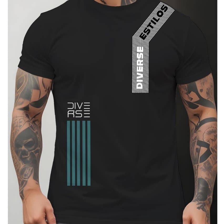 Camiseta T-Shirt Masculina Sport Diverse Estilos Street Wear Camisa Manfinity Premium Premium Casual