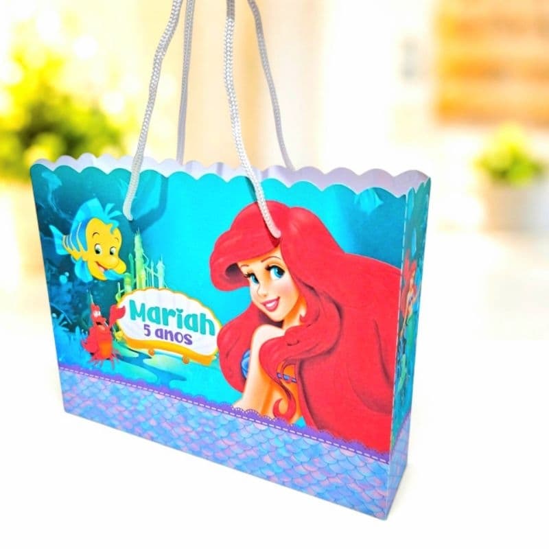 Sacolinha A Pequena Sereia Ariel Lembrancinha Festa Infantil Personalizados Aniversário