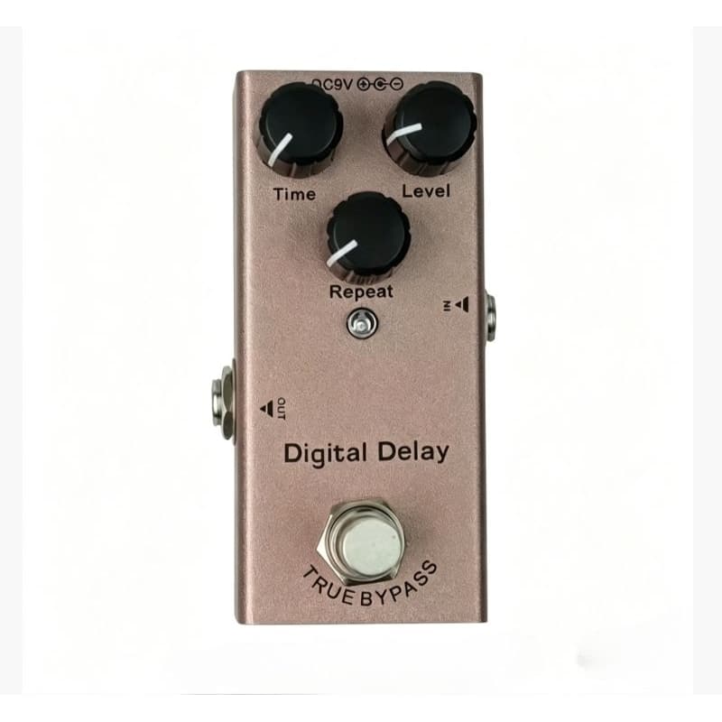 Pedal Digital Delay para Guitarra Elétrica Mini True Bypass 9V Efeito Delay Analógico Compacto Carcaça Metálica