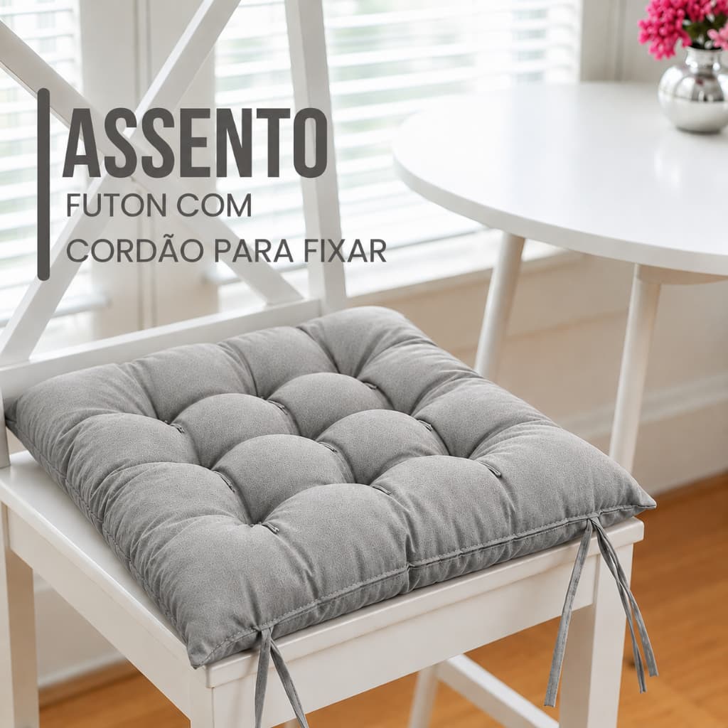 Assento Futon 40x40 cm Oxford Colorido Almofada para cadeira