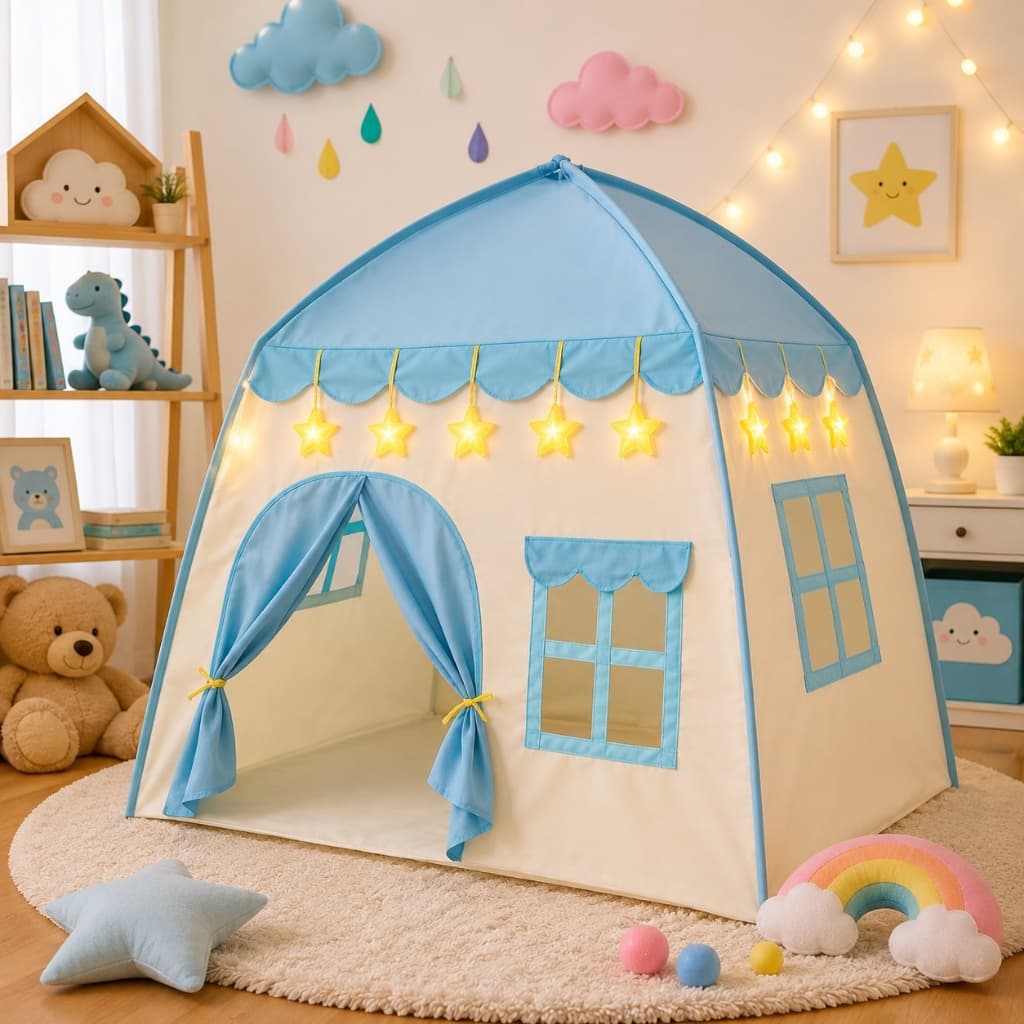Barraca Toca Cabana Castelo Infantil menino e menina, Dobrável Diversão Garantida