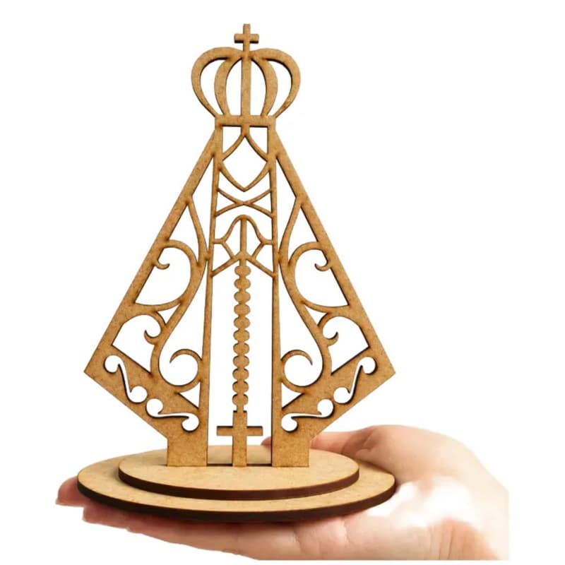 Kit 20 Lembrancinha Enfeite Mesa Nossa Senhora Aparecida Mdf Crú