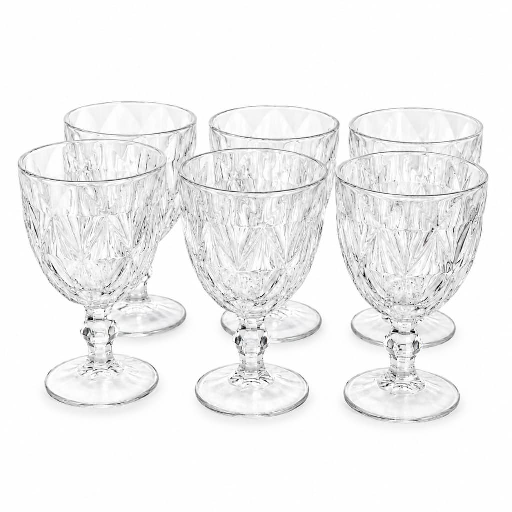 Jogo 6 Taças Diamond Vidro 340ml Gamma Suco Água