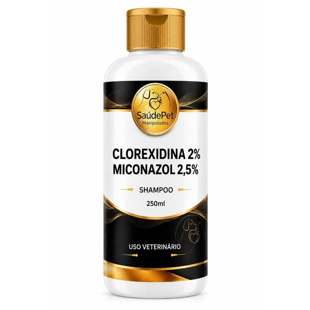 Shampoo Antisséptico e Antifúngico Veterinário – Clorexidina 2% + Miconazol 2,5% | 250 mL