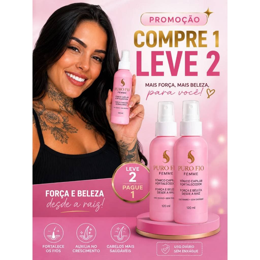 Kit 2 Frascos Spray Femme Cabelo Envio imediato