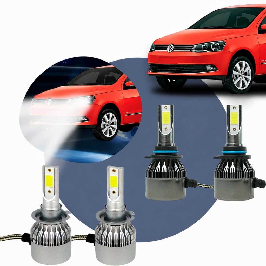 Super LED  Farol Baixo Milha VW Gol G6 Farol Duplo 6000K 30000h