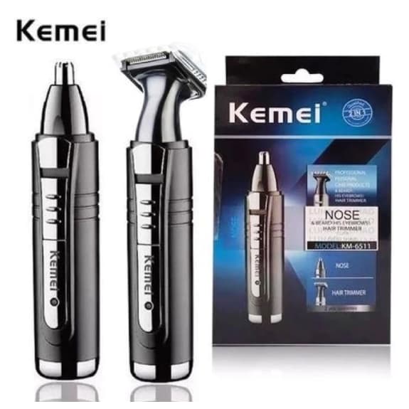 Máquina De Tirar Pelos - Nariz Barba E Cabelo Kemei Km-6511