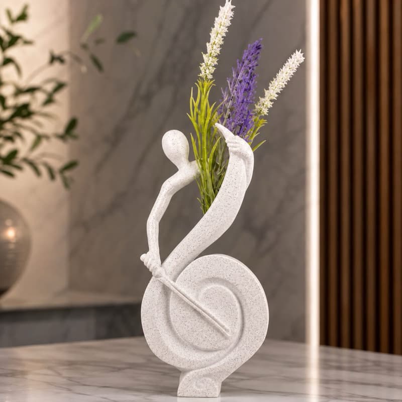 Vaso Planta Decorativo Musical Impresso em 3D Porta Planta Moderno Minimalista