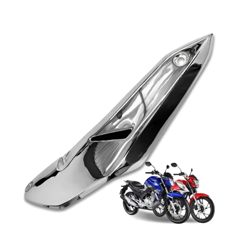 Protetor Escapamento Cromado Cb 250f Twister Cg160 2016/2024