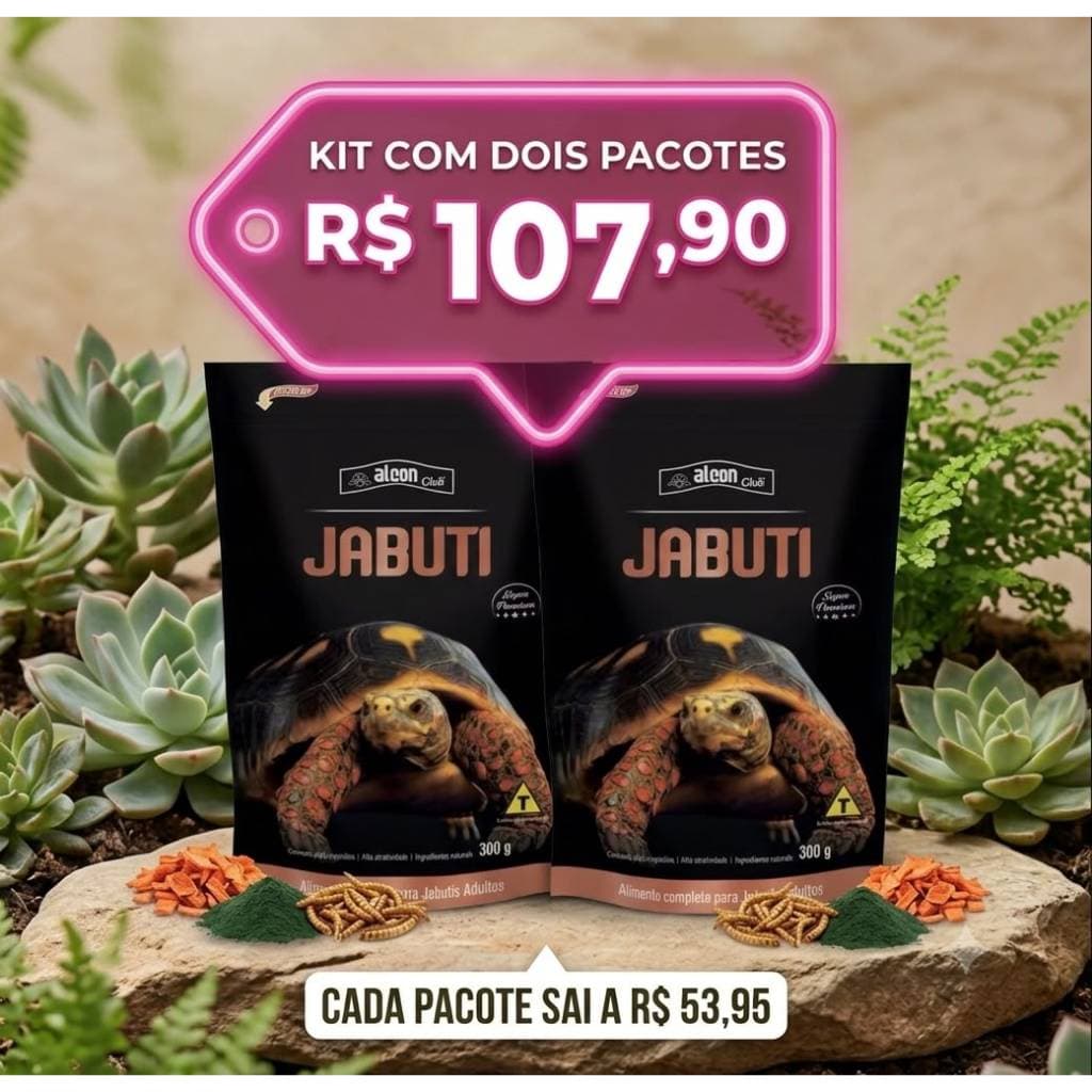 KIT COM 2 UN - ALCON JABUTI  ADULTO 300G