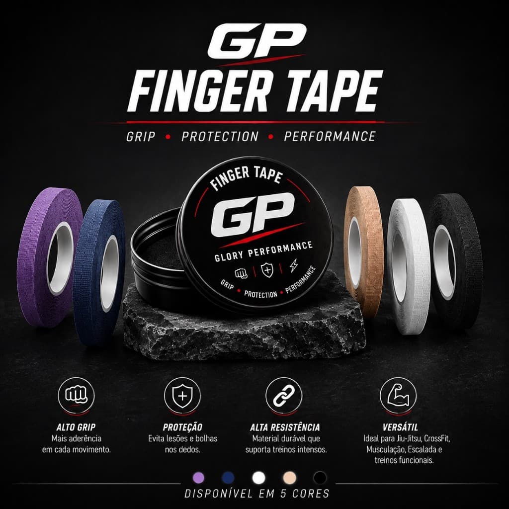 FINGER TAPE -  0.7CM X 10 METROS DE COMPRIMENTO - PARA ESPORTES - JIU-JÍTSU - MMA - ESCALADA - GRAPPLING - CROSS FIT