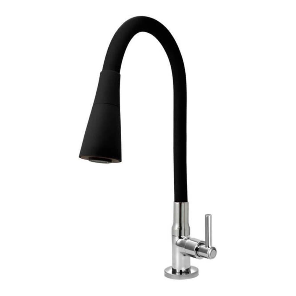 Torneira Gourmet Flexível Cozinha Bancada PRETO