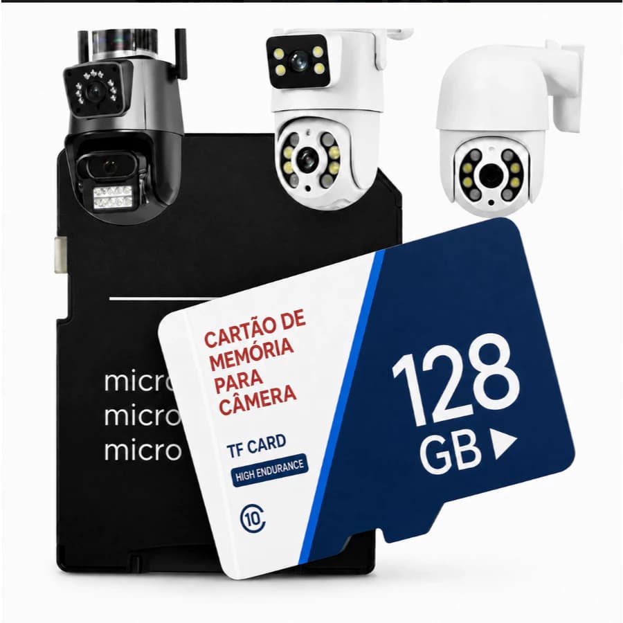 Cartão de Memória MicroSD Classe 10 Ultra Para Monitoramento e Câmeras de Segurança