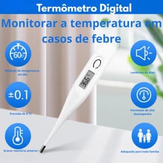 Termometro Digital para Febre Infantil e Adulto Termômetro Clínico Eletrônico Alta Precisão Medição Rápida