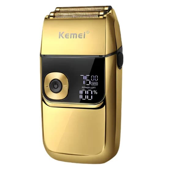 Barbeador Elétrico Kemei KM-2028 Recarregável Bivolt Sem Fio