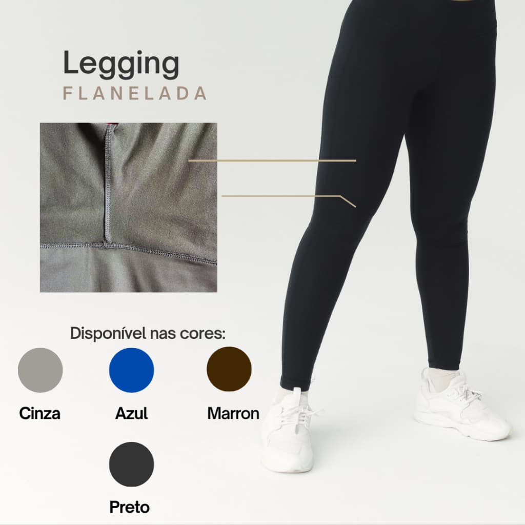 Calças Legging Feminina Flanelada Grossa Quentinha /Ideal Para o Dia a Dia e Academia De Qualidade