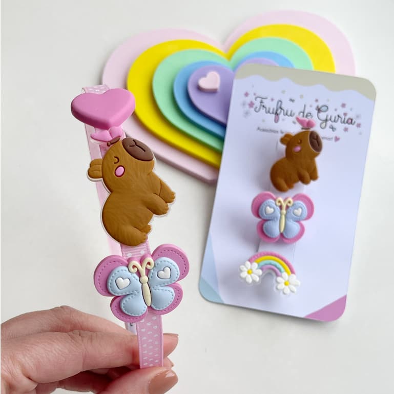 Tiara Capivara/Arco de Cabelo Infantil Capivara/Acessório de cabelo Capivara